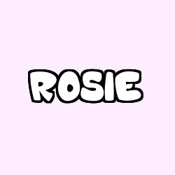 Coloriage prénom ROSIE