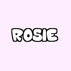 Coloriage pr&eacute;nom ROSIE