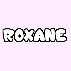Coloriage prénom ROXANE