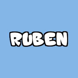 Coloriage prénom RUBEN