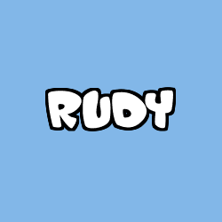 Coloriage prénom RUDY