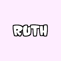 Coloriage prénom RUTH
