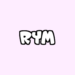Coloriage prénom RYM