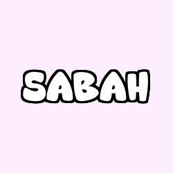 Coloriage prénom SABAH