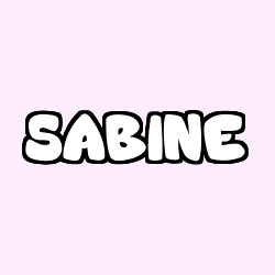 Coloriage prénom SABINE