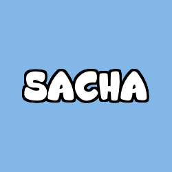 Coloriage prénom SACHA