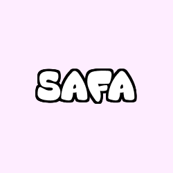 Coloriage prénom SAFA