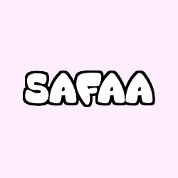 Coloriage prénom SAFAA