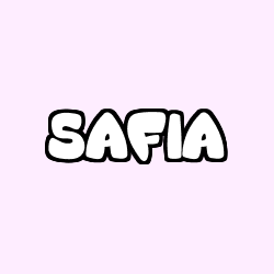 Coloriage prénom SAFIA