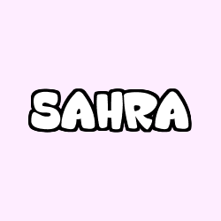 Coloriage prénom SAHRA