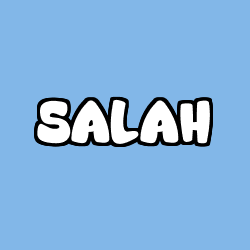 Coloriage prénom SALAH