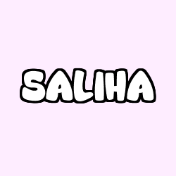Coloriage prénom SALIHA