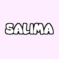Coloriage prénom SALIMA