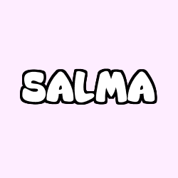 Coloriage prénom SALMA