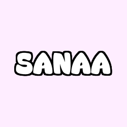 Coloriage prénom SANAA