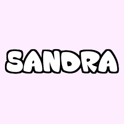 Coloriage prénom SANDRA