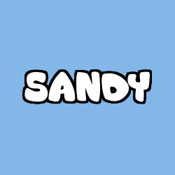 Coloriage prénom SANDY