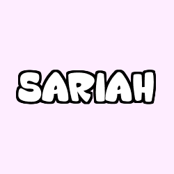 Coloriage prénom SARIAH
