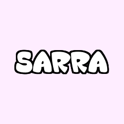 Coloriage prénom SARRA