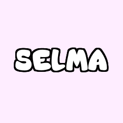Coloriage prénom SELMA