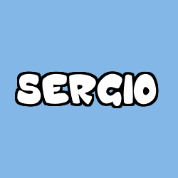 Coloriage prénom SERGIO