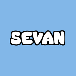 Coloriage prénom SEVAN