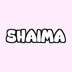 Coloriage prénom SHAIMA