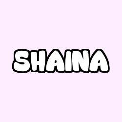 Coloriage prénom SHAINA