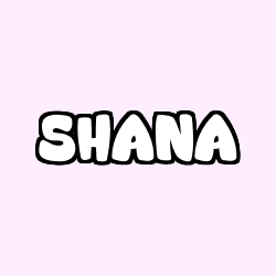 Coloriage prénom SHANA