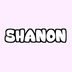 Coloriage prénom SHANON