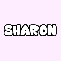 Coloriage prénom SHARON