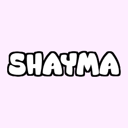 Coloriage prénom SHAYMA