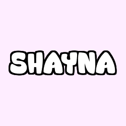 Coloriage prénom SHAYNA