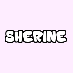 Coloriage prénom SHERINE