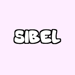 Coloriage prénom SIBEL
