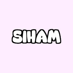 Coloriage prénom SIHAM