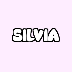 Coloriage prénom SILVIA
