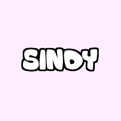 Coloriage prénom SINDY