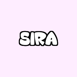 Coloriage prénom SIRA