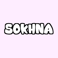 Coloriage prénom SOKHNA