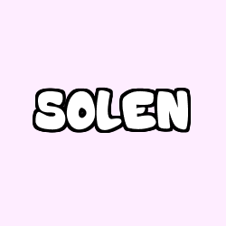 Coloriage prénom SOLEN