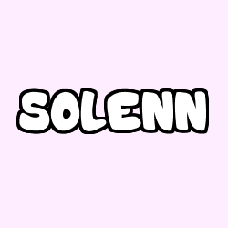 Coloriage prénom SOLENN