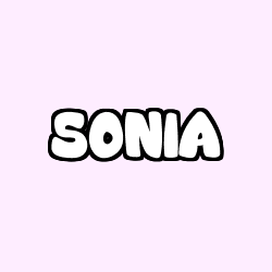 Coloriage prénom SONIA