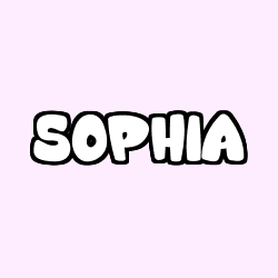 Coloriage prénom SOPHIA