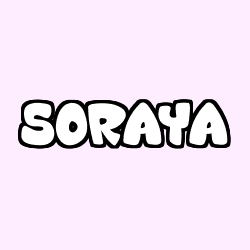 Coloriage prénom SORAYA