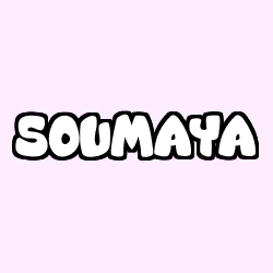 Coloriage prénom SOUMAYA