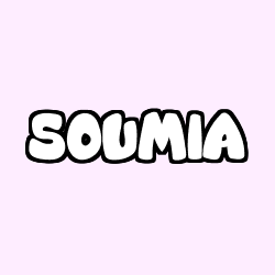 Coloriage prénom SOUMIA