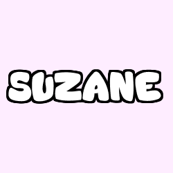 Coloriage prénom SUZANE
