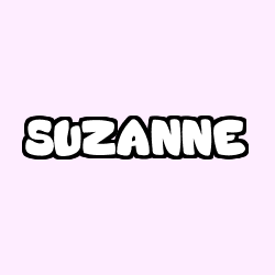 Coloriage prénom SUZANNE