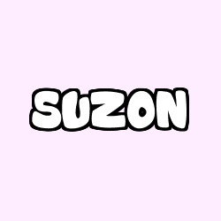 Coloriage prénom SUZON